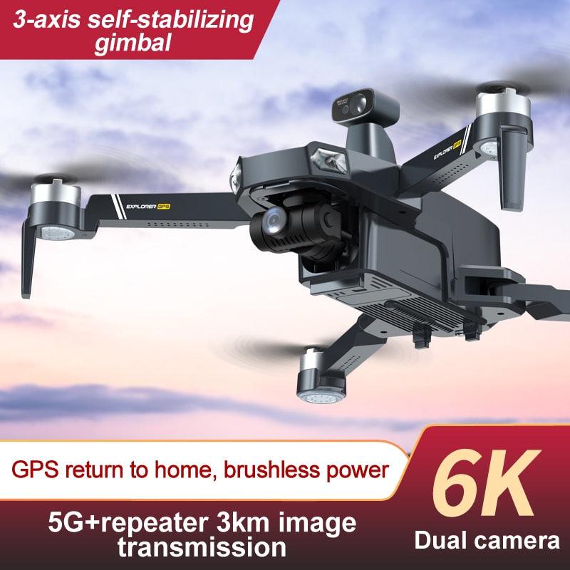 8819 Drone - 2023 NEW Drone Profesional Reperter GPS WIFI 3-Axis Gimbal Camera Helicopter Brushless Motor FPV 6K HD RC Quadcopter Aircraft Professional Camera Drone 2 8819 Drone - 2023 NEW Drone Profesional Reperter GPS WIFI 3-Axis Gimbal Camera Helicopter Brushless Motor FPV 6K HD RC Quadcopter Aircraft Professional Camera Drone - صورة 8819 Drone - 2023 NEW Drone Profesional Reperter GPS WIFI 3-Axis Gimbal Camera Helicopter Brushless Motor FPV 6K HD RC Quadcopter Aircraft Professional Camera Drone - صورة 2