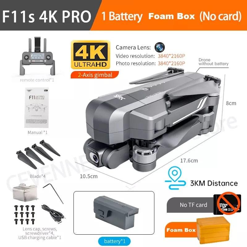 F11S PRO Drone - Supports 64G TF Card Professional 4K HD Camera Gimbal Brushless 5G Wifi Gps System Rc Distance 3Km RC Drones Toys Professional Camera Drone 15 F11S PRO Drone - Supports 64G TF Card Professional 4K HD Camera Gimbal Brushless 5G Wifi Gps System Rc Distance 3Km RC Drones Toys Professional Camera Drone — изображение 15