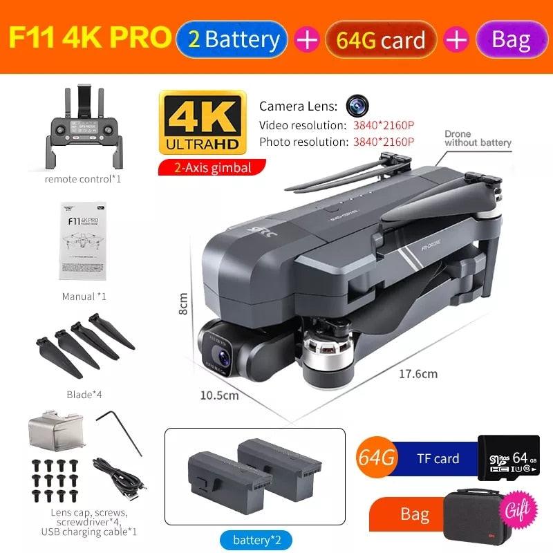F11S PRO Drone - Supports 64G TF Card Professional 4K HD Camera Gimbal Brushless 5G Wifi Gps System Rc Distance 3Km RC Drones Toys Professional Camera Drone 12 F11S PRO Drone - Supports 64G TF Card Professional 4K HD Camera Gimbal Brushless 5G Wifi Gps System Rc Distance 3Km RC Drones Toys Professional Camera Drone — изображение 12