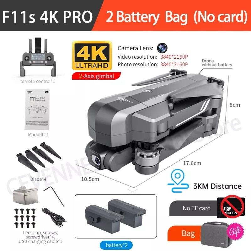 F11S PRO Drone - Supports 64G TF Card Professional 4K HD Camera Gimbal Brushless 5G Wifi Gps System Rc Distance 3Km RC Drones Toys Professional Camera Drone 9 F11S PRO Drone - Supports 64G TF Card Professional 4K HD Camera Gimbal Brushless 5G Wifi Gps System Rc Distance 3Km RC Drones Toys Professional Camera Drone — изображение 9