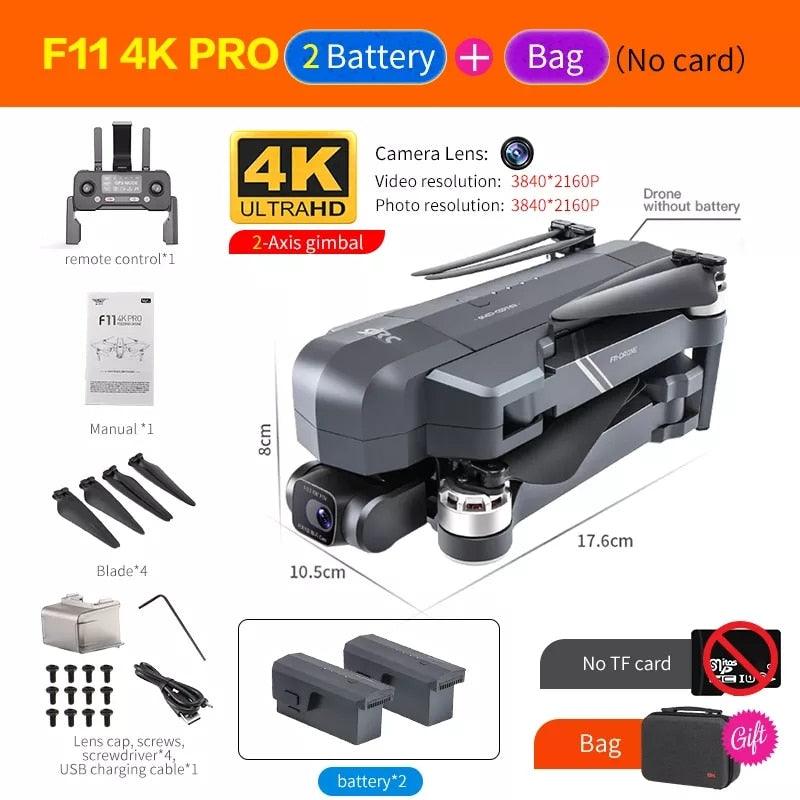 F11S PRO Drone - Supports 64G TF Card Professional 4K HD Camera Gimbal Brushless 5G Wifi Gps System Rc Distance 3Km RC Drones Toys Professional Camera Drone 7 F11S PRO Drone - Supports 64G TF Card Professional 4K HD Camera Gimbal Brushless 5G Wifi Gps System Rc Distance 3Km RC Drones Toys Professional Camera Drone — изображение 7
