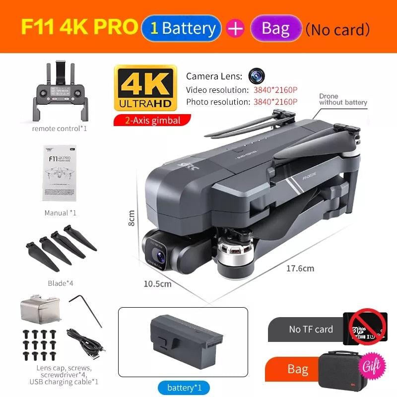 F11S PRO Drone - Supports 64G TF Card Professional 4K HD Camera Gimbal Brushless 5G Wifi Gps System Rc Distance 3Km RC Drones Toys Professional Camera Drone 5 F11S PRO Drone - Supports 64G TF Card Professional 4K HD Camera Gimbal Brushless 5G Wifi Gps System Rc Distance 3Km RC Drones Toys Professional Camera Drone — изображение 5