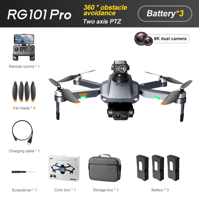 RG101 Pro Drone - 2-axis Gimbal 360° Obstacle Avoidance HD Dual Camera Aerial Photography Brushless GPS Foldable Return Quadcopter Professional Camera Drone 3 RG101 Pro Drone - 2-axis Gimbal 360° Obstacle Avoidance HD Dual Camera Aerial Photography Brushless GPS Foldable Return Quadcopter Professional Camera Drone - Image 3