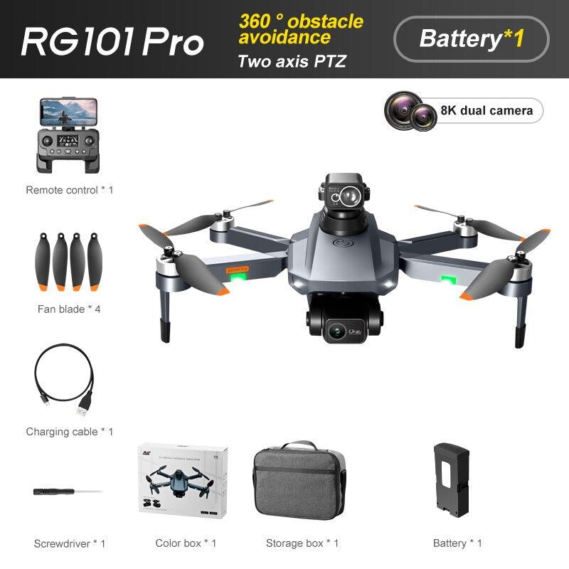 RG101 Pro Drone - 2-axis Gimbal 360° Obstacle Avoidance HD Dual Camera Aerial Photography Brushless GPS Foldable Return Quadcopter Professional Camera Drone 2 RG101 Pro Drone - 2-axis Gimbal 360° Obstacle Avoidance HD Dual Camera Aerial Photography Brushless GPS Foldable Return Quadcopter Professional Camera Drone - Image 2