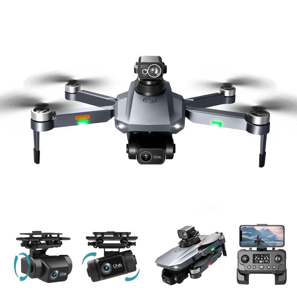 RG101 Pro Drone - 2-axis Gimbal 360° Obstacle Avoidance HD Dual Camera Aerial Photography Brushless GPS Foldable Return Quadcopter Professional Camera Drone