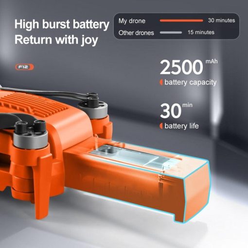 F12 GPS Drone - 4K HD professional 6K HD Dual Camera Wi-Fi FPV RC helicopter Brushless Foldable Quadcopter RC Distance 2KM Professional Camera Drone 15 F12 GPS Drone - 4K HD professional 6K HD Dual Camera Wi-Fi FPV RC helicopter Brushless Foldable Quadcopter RC Distance 2KM Professional Camera Drone — изображение 15