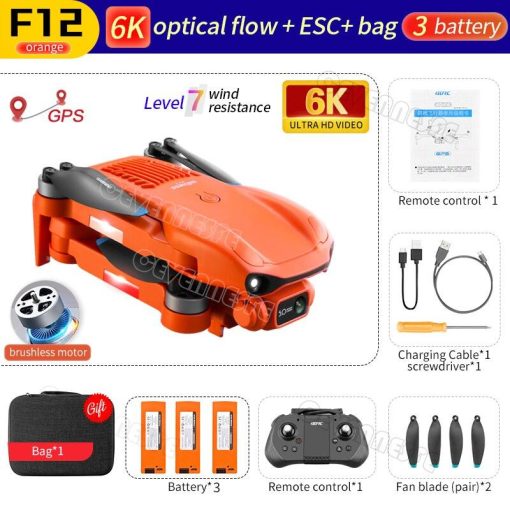 F12 GPS Drone - 4K HD professional 6K HD Dual Camera Wi-Fi FPV RC helicopter Brushless Foldable Quadcopter RC Distance 2KM Professional Camera Drone 11 F12 GPS Drone - 4K HD professional 6K HD Dual Camera Wi-Fi FPV RC helicopter Brushless Foldable Quadcopter RC Distance 2KM Professional Camera Drone — изображение 11