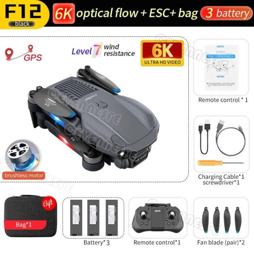 F12 GPS Drone - 4K HD professional 6K HD Dual Camera Wi-Fi FPV RC helicopter Brushless Foldable Quadcopter RC Distance 2KM Professional Camera Drone 8 F12 GPS Drone - 4K HD professional 6K HD Dual Camera Wi-Fi FPV RC helicopter Brushless Foldable Quadcopter RC Distance 2KM Professional Camera Drone — изображение 8