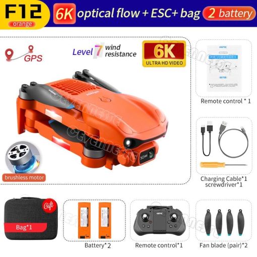 F12 GPS Drone - 4K HD professional 6K HD Dual Camera Wi-Fi FPV RC helicopter Brushless Foldable Quadcopter RC Distance 2KM Professional Camera Drone 6 F12 GPS Drone - 4K HD professional 6K HD Dual Camera Wi-Fi FPV RC helicopter Brushless Foldable Quadcopter RC Distance 2KM Professional Camera Drone — изображение 6