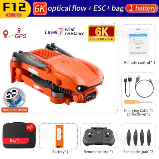 F12 GPS Drone - 4K HD professional 6K HD Dual Camera Wi-Fi FPV RC helicopter Brushless Foldable Quadcopter RC Distance 2KM Professional Camera Drone 5 F12 GPS Drone - 4K HD professional 6K HD Dual Camera Wi-Fi FPV RC helicopter Brushless Foldable Quadcopter RC Distance 2KM Professional Camera Drone — изображение 5