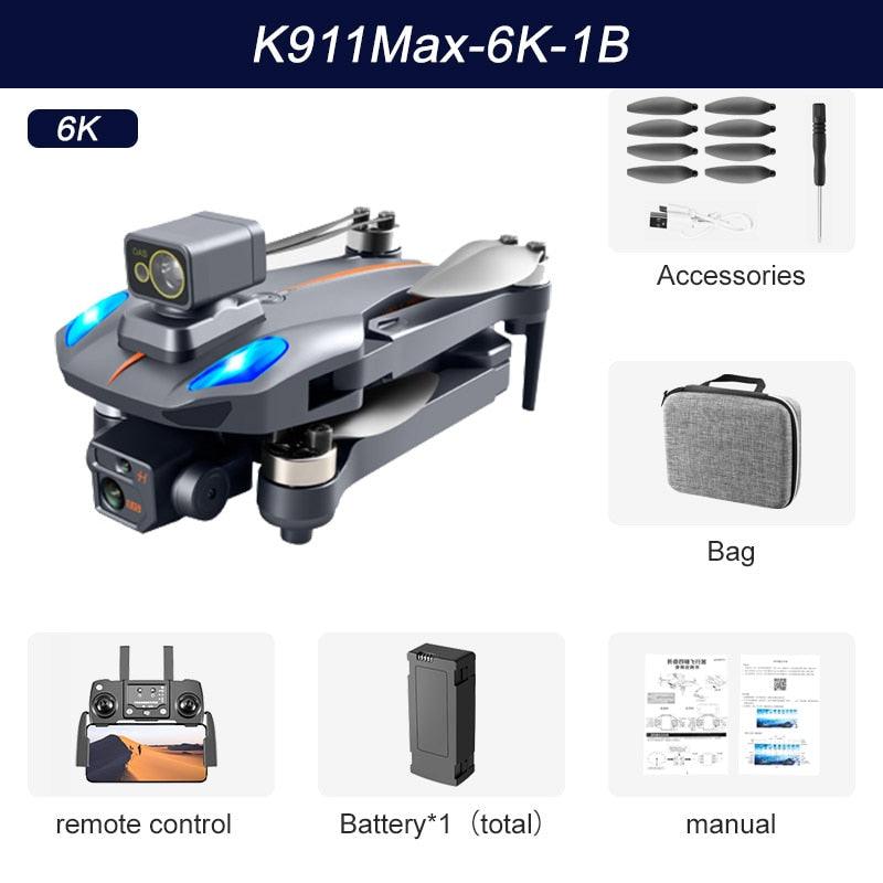 K911 MAX GPS Drone - 4K HD Professional Obstacle Avoidance 8K HD Dual HD Camera Brushless Motor Foldable Quadcopter RC Distance 1200M Professional Camera Drone 8 K911 MAX GPS Drone - 4K HD Professional Obstacle Avoidance 8K HD Dual HD Camera Brushless Motor Foldable Quadcopter RC Distance 1200M Professional Camera Drone — изображение 8
