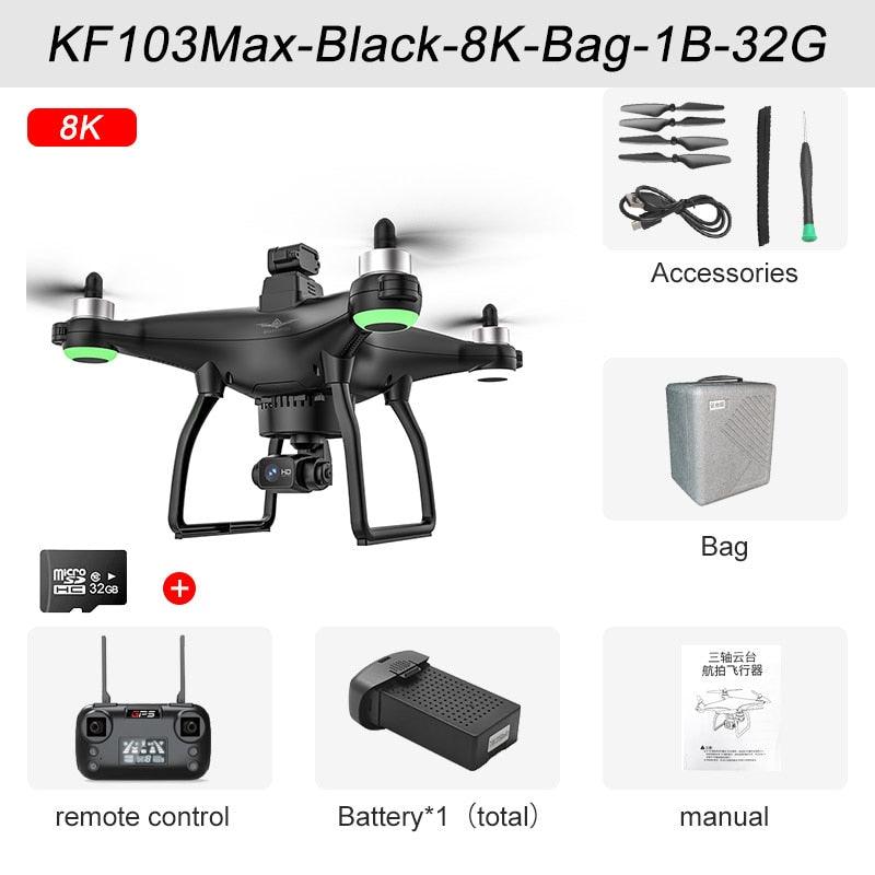 KF103 Drone - 2023 New Obstacle Avoidance Drone 4K HD 8K HD Camera 3-Axis Gimbal Anti-Shake Photography Brushless RC Aircraft Professional Camera Drone 13 KF103 Drone - 2023 New Obstacle Avoidance Drone 4K HD 8K HD Camera 3-Axis Gimbal Anti-Shake Photography Brushless RC Aircraft Professional Camera Drone - Image 13