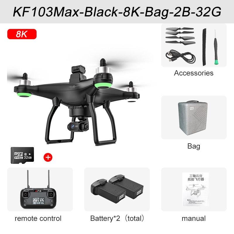 KF103 Drone - 2023 New Obstacle Avoidance Drone 4K HD 8K HD Camera 3-Axis Gimbal Anti-Shake Photography Brushless RC Aircraft Professional Camera Drone 5 KF103 Drone - 2023 New Obstacle Avoidance Drone 4K HD 8K HD Camera 3-Axis Gimbal Anti-Shake Photography Brushless RC Aircraft Professional Camera Drone - Image 5