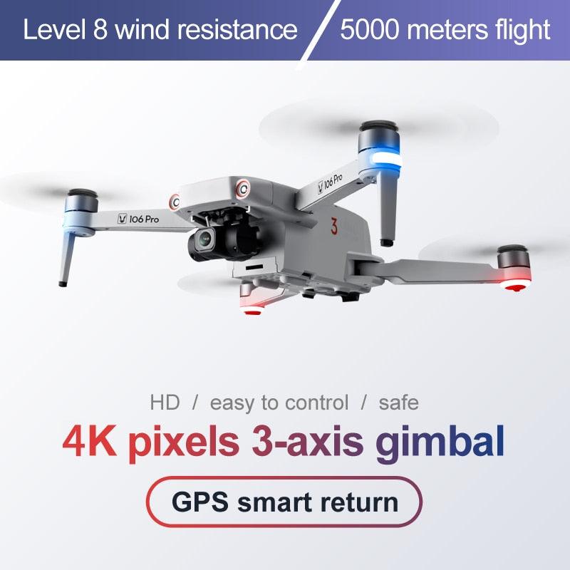 106 Pro GPS Drone - 4K HD Dual Camera Three-Axis Anti-Shake Gimbal 5G WIFI FPV Brushless Motor Foldable Quadcopter Gift Toy Professional Camera Drone 12 106 Pro GPS Drone - 4K HD Dual Camera Three-Axis Anti-Shake Gimbal 5G WIFI FPV Brushless Motor Foldable Quadcopter Gift Toy Professional Camera Drone - صورة 106 Pro GPS Drone - 4K HD Dual Camera Three-Axis Anti-Shake Gimbal 5G WIFI FPV Brushless Motor Foldable Quadcopter Gift Toy Professional Camera Drone - صورة 12
