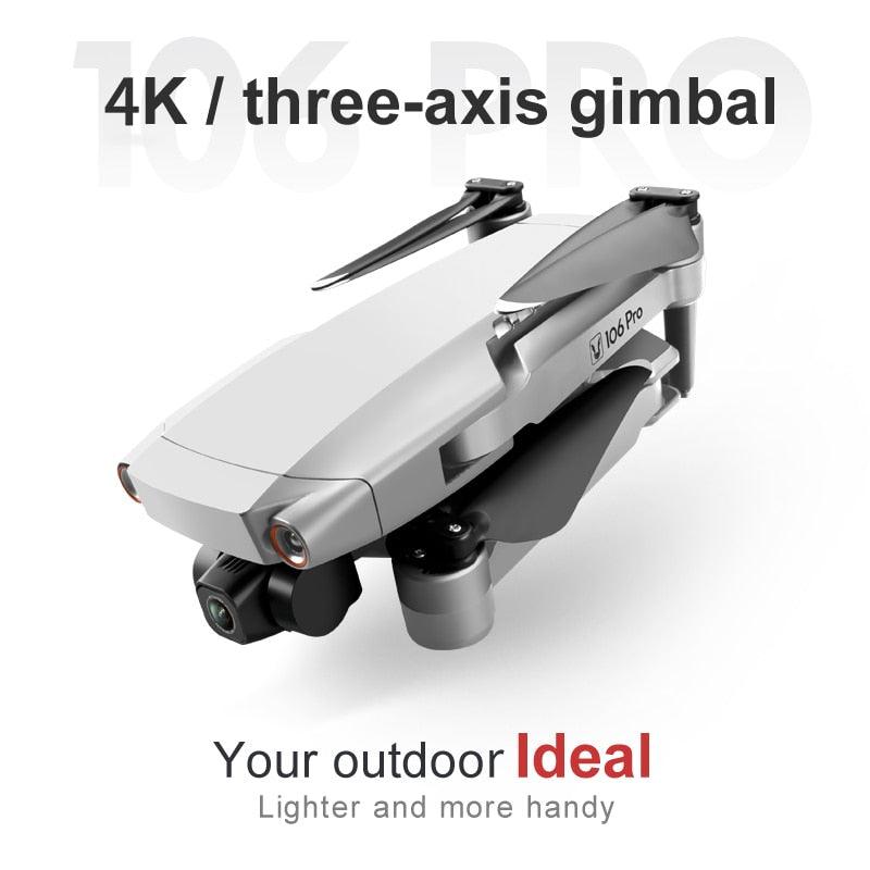 106 Pro GPS Drone - 4K HD Dual Camera Three-Axis Anti-Shake Gimbal 5G WIFI FPV Brushless Motor Foldable Quadcopter Gift Toy Professional Camera Drone 9 106 Pro GPS Drone - 4K HD Dual Camera Three-Axis Anti-Shake Gimbal 5G WIFI FPV Brushless Motor Foldable Quadcopter Gift Toy Professional Camera Drone - صورة 106 Pro GPS Drone - 4K HD Dual Camera Three-Axis Anti-Shake Gimbal 5G WIFI FPV Brushless Motor Foldable Quadcopter Gift Toy Professional Camera Drone - صورة 9