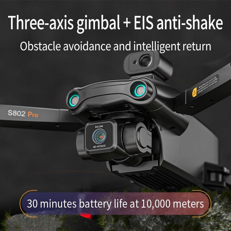 2024 New S802 GPS Drone - 8K HD Professional 3-Axis EIS Gimbal Camera 360° Obstacle Avoidance Brushless Motor Foldable Quadcopter Professional Camera Drone 17 2024 New S802 GPS Drone - 8K HD Professional 3-Axis EIS Gimbal Camera 360° Obstacle Avoidance Brushless Motor Foldable Quadcopter Professional Camera Drone — изображение 17