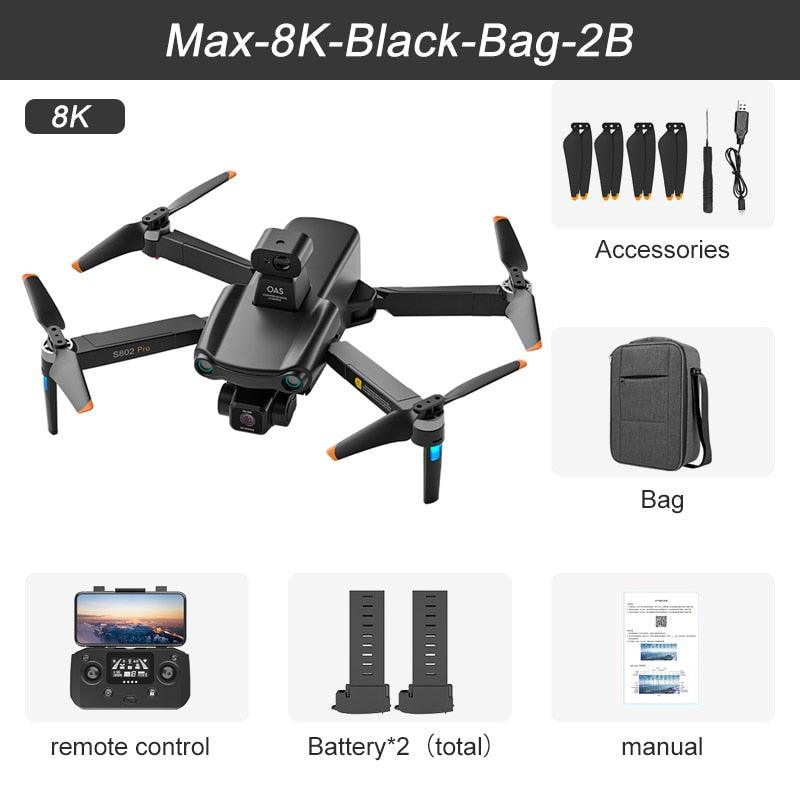 2024 New S802 GPS Drone - 8K HD Professional 3-Axis EIS Gimbal Camera 360° Obstacle Avoidance Brushless Motor Foldable Quadcopter Professional Camera Drone 10 2024 New S802 GPS Drone - 8K HD Professional 3-Axis EIS Gimbal Camera 360° Obstacle Avoidance Brushless Motor Foldable Quadcopter Professional Camera Drone — изображение 10