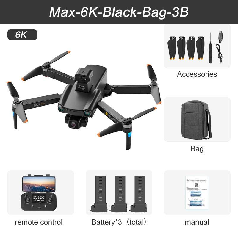 2024 New S802 GPS Drone - 8K HD Professional 3-Axis EIS Gimbal Camera 360° Obstacle Avoidance Brushless Motor Foldable Quadcopter Professional Camera Drone 6 2024 New S802 GPS Drone - 8K HD Professional 3-Axis EIS Gimbal Camera 360° Obstacle Avoidance Brushless Motor Foldable Quadcopter Professional Camera Drone — изображение 6
