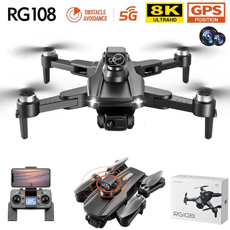 RG108 MAX Drone - 2023 NEW Professional  8K HD Dual Camera FPV 3Km GPS Aerial Photography Brushless Motor Foldable Quadcopter Toys Professional Camera Drone — изображение 25