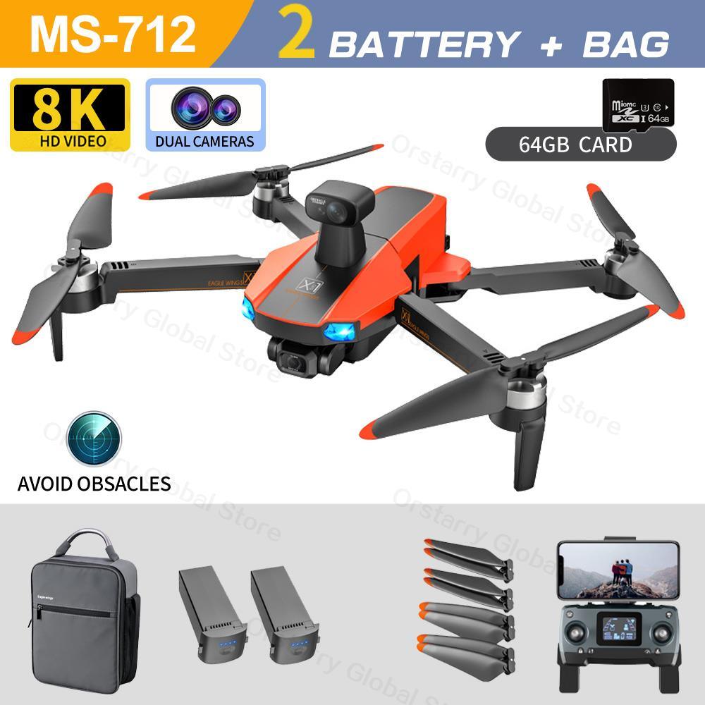 MS-712 Drone - GPS 5G 3-Axis Gimbal 8K HD UHD Camera Support TF Card Helicopter Brushless Motor FPV Quadcopter Aircraft Professional Camera Drone 14 MS-712 Drone - GPS 5G 3-Axis Gimbal 8K HD UHD Camera Support TF Card Helicopter Brushless Motor FPV Quadcopter Aircraft Professional Camera Drone - Image 14