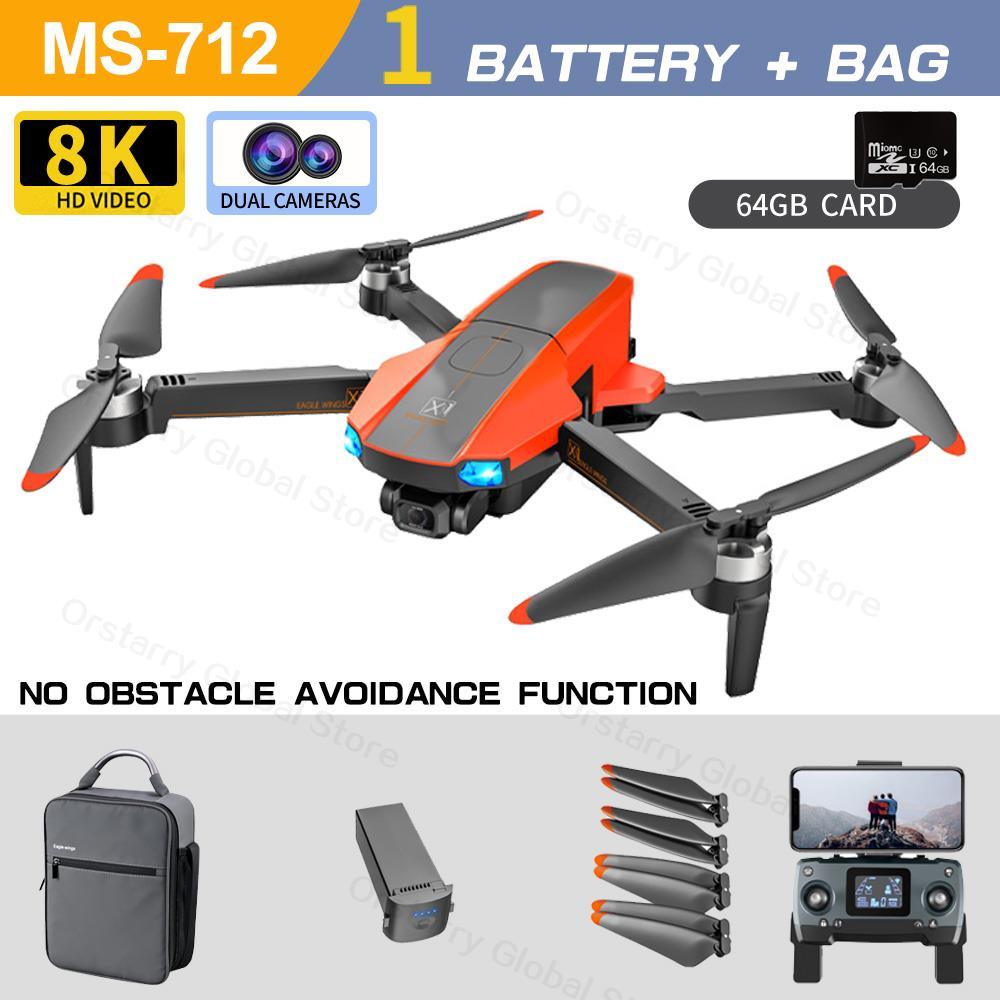 MS-712 Drone - GPS 5G 3-Axis Gimbal 8K HD UHD Camera Support TF Card Helicopter Brushless Motor FPV Quadcopter Aircraft Professional Camera Drone 8 MS-712 Drone - GPS 5G 3-Axis Gimbal 8K HD UHD Camera Support TF Card Helicopter Brushless Motor FPV Quadcopter Aircraft Professional Camera Drone - Image 8