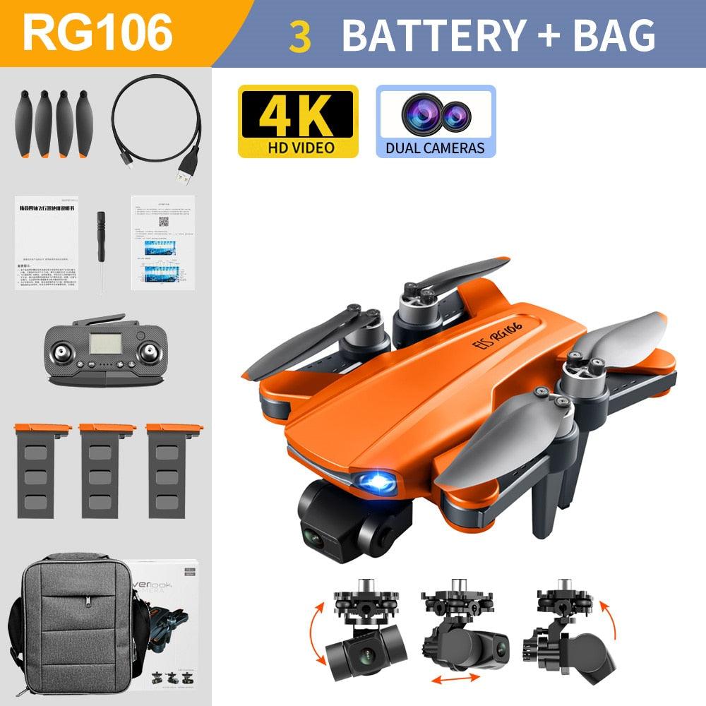 RG106 /RG106 Pro Drone - Camera 4K HD GPS Profesional Obstacle avoidance With 3Axis Brushless 8K HD RC Helicopter 5G WiFi Fpv Quadcopter Professional Camera Drone 19 RG106 /RG106 Pro Drone - Camera 4K HD GPS Profesional Obstacle avoidance With 3Axis Brushless 8K HD RC Helicopter 5G WiFi Fpv Quadcopter Professional Camera Drone - صورة RG106 /RG106 Pro Drone - Camera 4K HD GPS Profesional Obstacle avoidance With 3Axis Brushless 8K HD RC Helicopter 5G WiFi Fpv Quadcopter Professional Camera Drone - صورة 19
