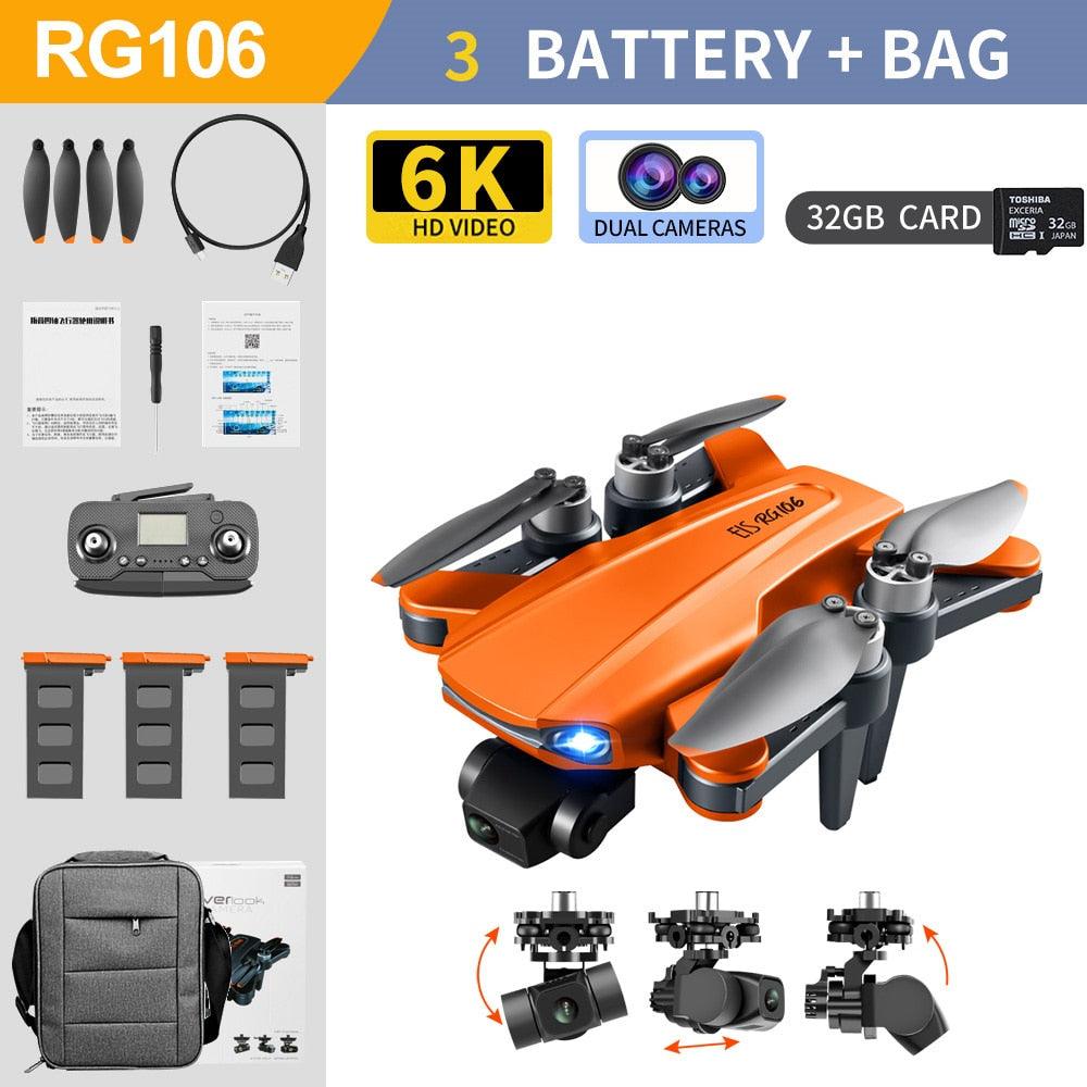 RG106 /RG106 Pro Drone - Camera 4K HD GPS Profesional Obstacle avoidance With 3Axis Brushless 8K HD RC Helicopter 5G WiFi Fpv Quadcopter Professional Camera Drone 14 RG106 /RG106 Pro Drone - Camera 4K HD GPS Profesional Obstacle avoidance With 3Axis Brushless 8K HD RC Helicopter 5G WiFi Fpv Quadcopter Professional Camera Drone - صورة RG106 /RG106 Pro Drone - Camera 4K HD GPS Profesional Obstacle avoidance With 3Axis Brushless 8K HD RC Helicopter 5G WiFi Fpv Quadcopter Professional Camera Drone - صورة 14