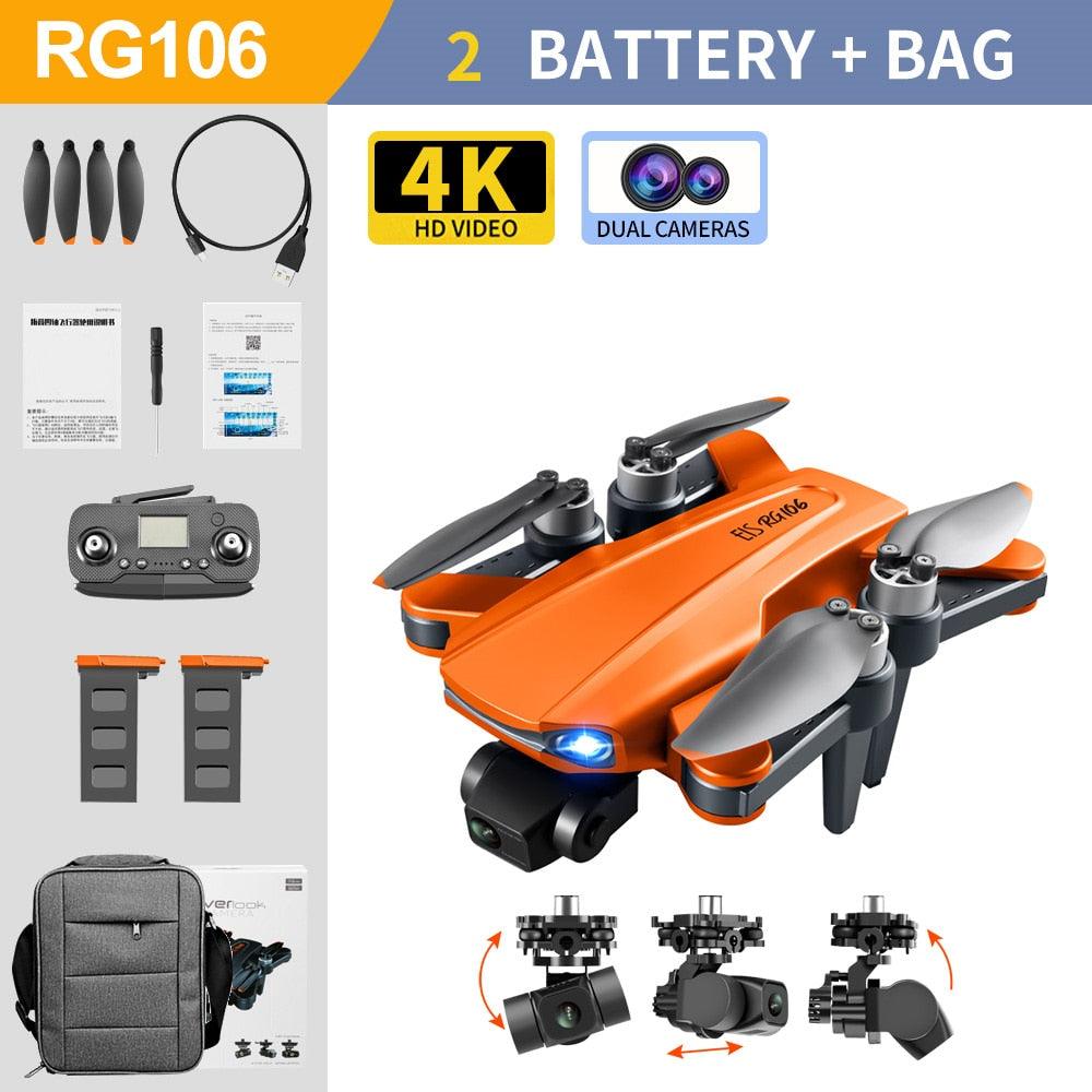 RG106 /RG106 Pro Drone - Camera 4K HD GPS Profesional Obstacle avoidance With 3Axis Brushless 8K HD RC Helicopter 5G WiFi Fpv Quadcopter Professional Camera Drone 12 RG106 /RG106 Pro Drone - Camera 4K HD GPS Profesional Obstacle avoidance With 3Axis Brushless 8K HD RC Helicopter 5G WiFi Fpv Quadcopter Professional Camera Drone - صورة RG106 /RG106 Pro Drone - Camera 4K HD GPS Profesional Obstacle avoidance With 3Axis Brushless 8K HD RC Helicopter 5G WiFi Fpv Quadcopter Professional Camera Drone - صورة 12