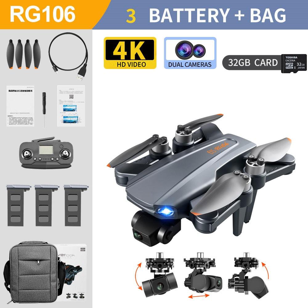 RG106 /RG106 Pro Drone - Camera 4K HD GPS Profesional Obstacle avoidance With 3Axis Brushless 8K HD RC Helicopter 5G WiFi Fpv Quadcopter Professional Camera Drone 9 RG106 /RG106 Pro Drone - Camera 4K HD GPS Profesional Obstacle avoidance With 3Axis Brushless 8K HD RC Helicopter 5G WiFi Fpv Quadcopter Professional Camera Drone - صورة RG106 /RG106 Pro Drone - Camera 4K HD GPS Profesional Obstacle avoidance With 3Axis Brushless 8K HD RC Helicopter 5G WiFi Fpv Quadcopter Professional Camera Drone - صورة 9