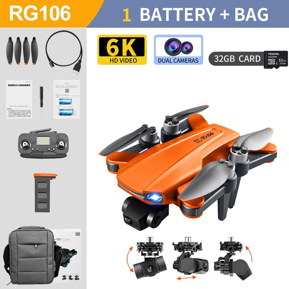 RG106 /RG106 Pro Drone - Camera 4K HD GPS Profesional Obstacle avoidance With 3Axis Brushless 8K HD RC Helicopter 5G WiFi Fpv Quadcopter Professional Camera Drone 7 RG106 /RG106 Pro Drone - Camera 4K HD GPS Profesional Obstacle avoidance With 3Axis Brushless 8K HD RC Helicopter 5G WiFi Fpv Quadcopter Professional Camera Drone - صورة RG106 /RG106 Pro Drone - Camera 4K HD GPS Profesional Obstacle avoidance With 3Axis Brushless 8K HD RC Helicopter 5G WiFi Fpv Quadcopter Professional Camera Drone - صورة 7