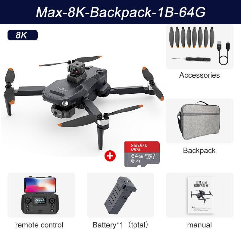 KF106 GPS Drone - 4K HD Profesional 8K HD Camera 3-axis anti-shake Gimbal Obstacle Avoidance aerial photography aircraft Quadcopter Professional Camera Drone 13 KF106 GPS Drone - 4K HD Profesional 8K HD Camera 3-axis anti-shake Gimbal Obstacle Avoidance aerial photography aircraft Quadcopter Professional Camera Drone — изображение 13