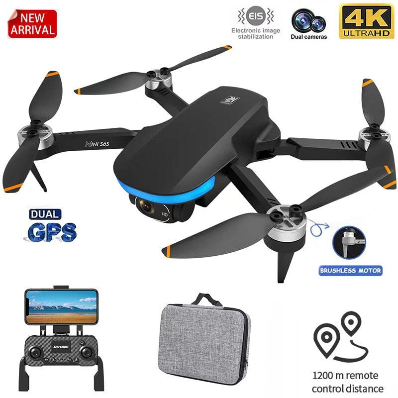 S6S Mini GPS Drone - 4K HD Professinal Dual HD EIS Camera 5G Wifi Light Flow Brushless Folding Quadcopter RC Helicopter Toys Professional Camera Drone 2 S6S Mini GPS Drone - 4K HD Professinal Dual HD EIS Camera 5G Wifi Light Flow Brushless Folding Quadcopter RC Helicopter Toys Professional Camera Drone - صورة S6S Mini GPS Drone - 4K HD Professinal Dual HD EIS Camera 5G Wifi Light Flow Brushless Folding Quadcopter RC Helicopter Toys Professional Camera Drone - صورة 2
