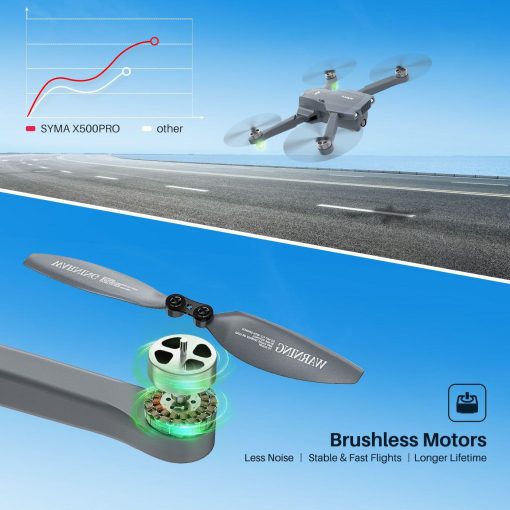 SYMA X500 Pro GPS Drones - with 4K UHD Camera RC Quadcopter Brushless Motor, 5G FPV Transmission, Follow Me, Auto Return Home 4 SYMA X500 Pro GPS Drones - with 4K UHD Camera RC Quadcopter Brushless Motor, 5G FPV Transmission, Follow Me, Auto Return Home — изображение 4