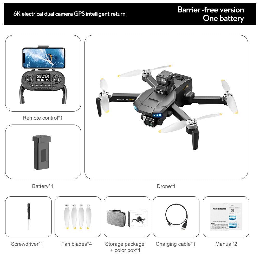 S+ GPS Drone - 6K HD Dual HD Camera Laser Obstacle Avoidance Aerial Photography Brushless Motor Foldable Drone Quadcopter RC Distance 1200M Professional Camera Drone 7 S+ GPS Drone - 6K HD Dual HD Camera Laser Obstacle Avoidance Aerial Photography Brushless Motor Foldable Drone Quadcopter RC Distance 1200M Professional Camera Drone - Image 7