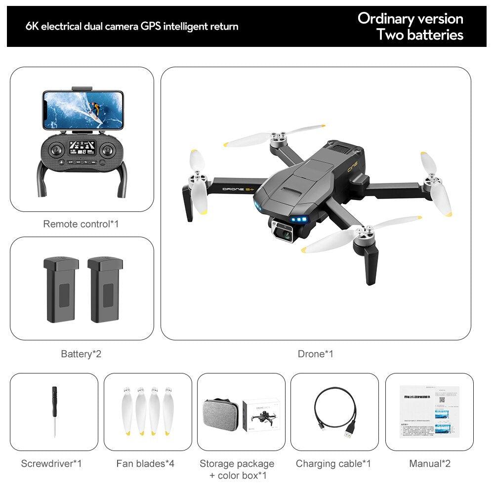 S+ GPS Drone - 6K HD Dual HD Camera Laser Obstacle Avoidance Aerial Photography Brushless Motor Foldable Drone Quadcopter RC Distance 1200M Professional Camera Drone 2 S+ GPS Drone - 6K HD Dual HD Camera Laser Obstacle Avoidance Aerial Photography Brushless Motor Foldable Drone Quadcopter RC Distance 1200M Professional Camera Drone - Image 2