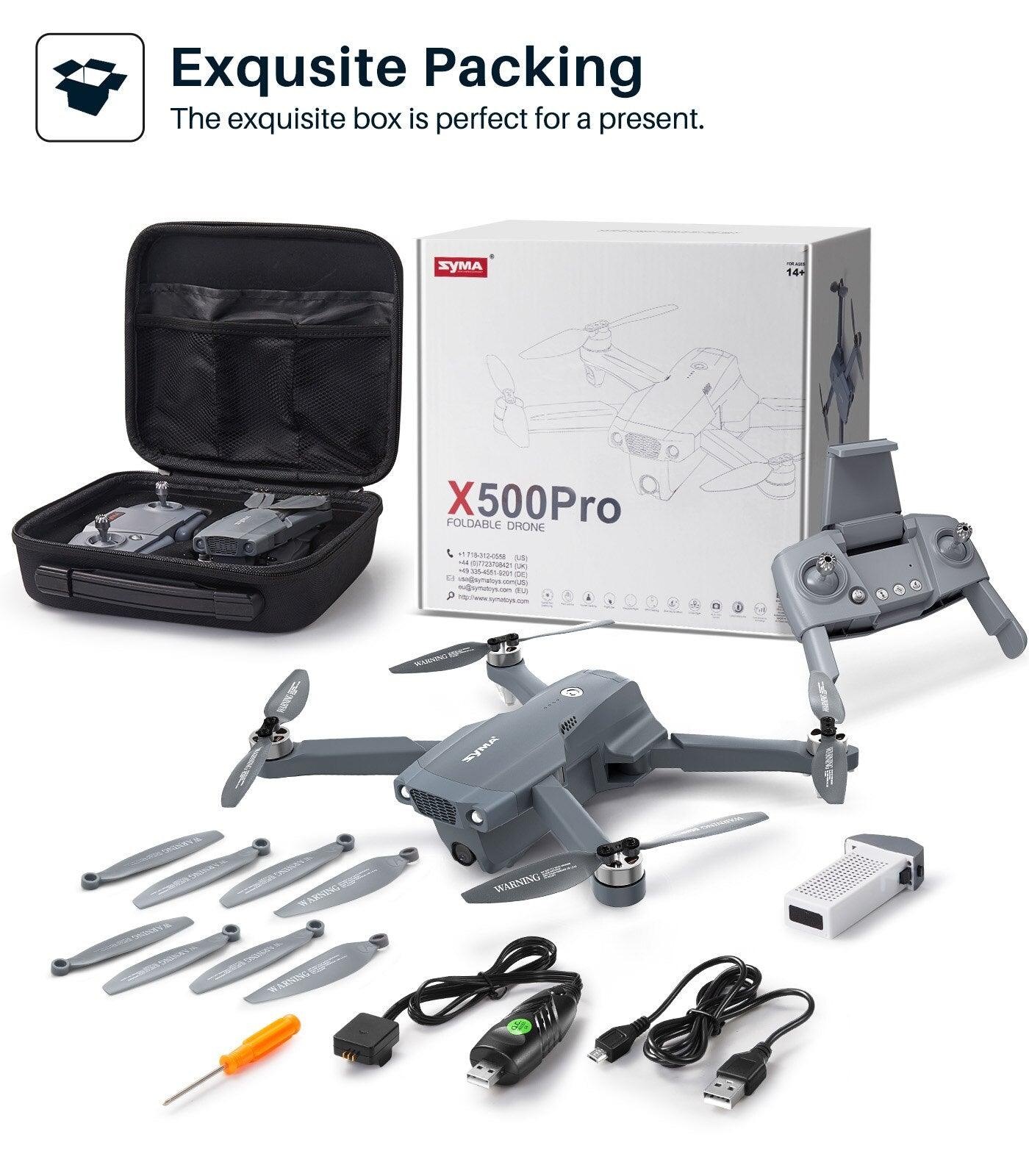 SYMA X500Pro GPS Drones - with 4K UHD Camera RC Quadcopter Brushless Motor, 5G FPV Transmission, Follow Me, Auto Return Home 2 SYMA X500Pro GPS Drones - with 4K UHD Camera RC Quadcopter Brushless Motor, 5G FPV Transmission, Follow Me, Auto Return Home — изображение 2