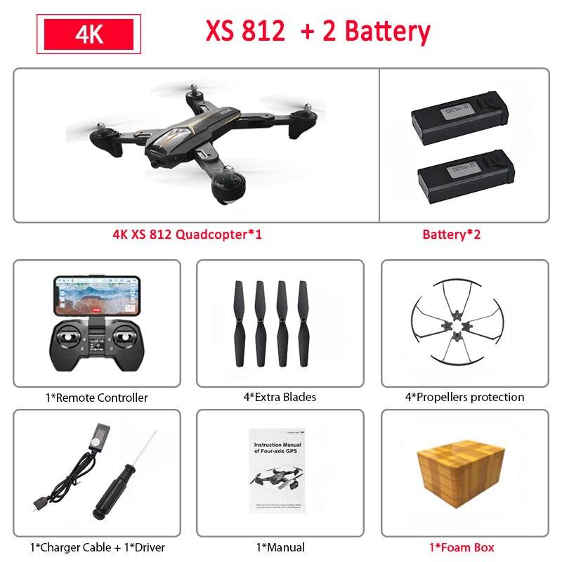VISUO XS812 Drone - GPS 5G WiFi FPV With 4K HD FHD Camera Foldable RC Drone Quadcopter RTF Kids Birth Gift Professional Camera Drone 8 VISUO XS812 Drone - GPS 5G WiFi FPV With 4K HD FHD Camera Foldable RC Drone Quadcopter RTF Kids Birth Gift Professional Camera Drone — изображение 8