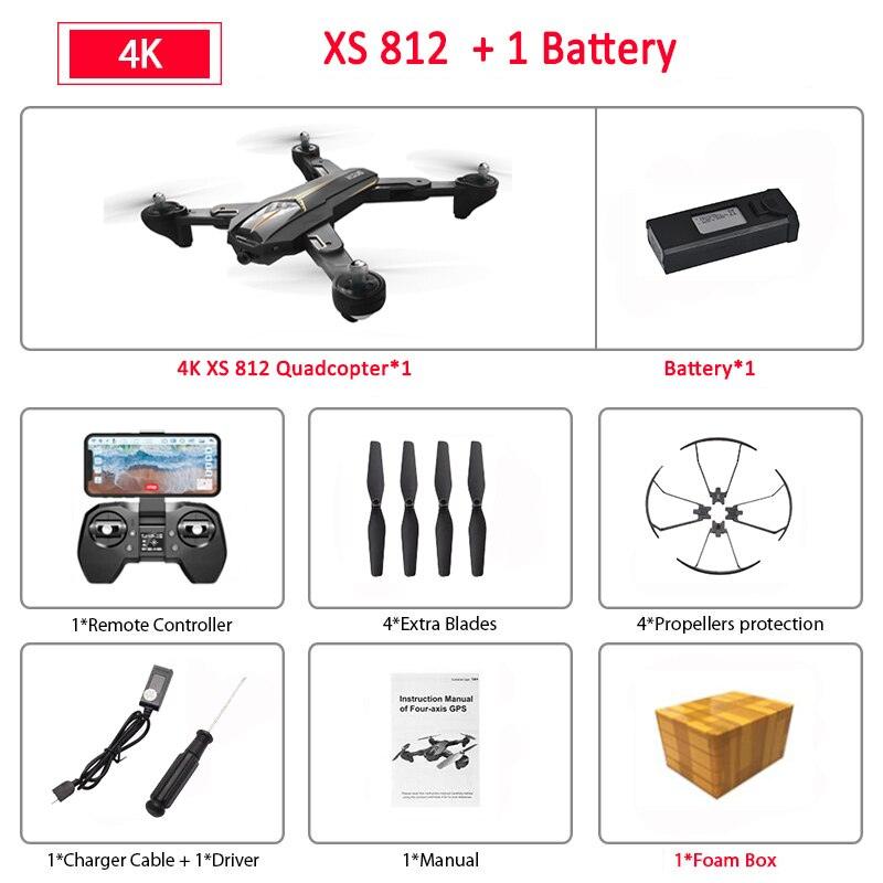 VISUO XS812 Drone - GPS 5G WiFi FPV With 4K HD FHD Camera Foldable RC Drone Quadcopter RTF Kids Birth Gift Professional Camera Drone 6 VISUO XS812 Drone - GPS 5G WiFi FPV With 4K HD FHD Camera Foldable RC Drone Quadcopter RTF Kids Birth Gift Professional Camera Drone — изображение 6