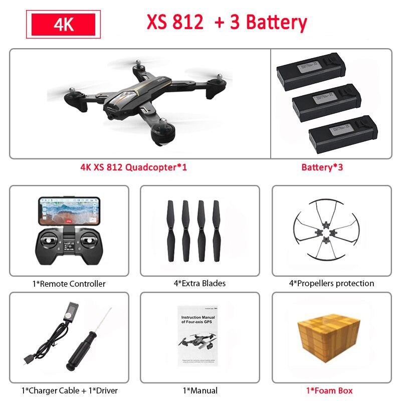 VISUO XS812 Drone - GPS 5G WiFi FPV With 4K HD FHD Camera Foldable RC Drone Quadcopter RTF Kids Birth Gift Professional Camera Drone 5 VISUO XS812 Drone - GPS 5G WiFi FPV With 4K HD FHD Camera Foldable RC Drone Quadcopter RTF Kids Birth Gift Professional Camera Drone — изображение 5