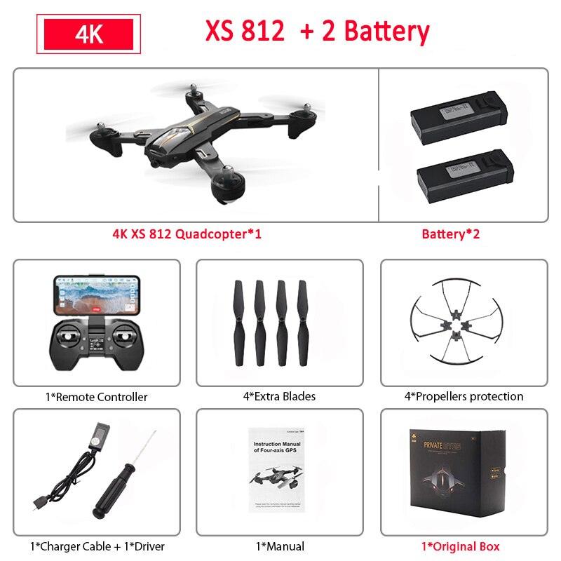 VISUO XS812 Drone - GPS 5G WiFi FPV With 4K HD FHD Camera Foldable RC Drone Quadcopter RTF Kids Birth Gift Professional Camera Drone 4 VISUO XS812 Drone - GPS 5G WiFi FPV With 4K HD FHD Camera Foldable RC Drone Quadcopter RTF Kids Birth Gift Professional Camera Drone — изображение 4