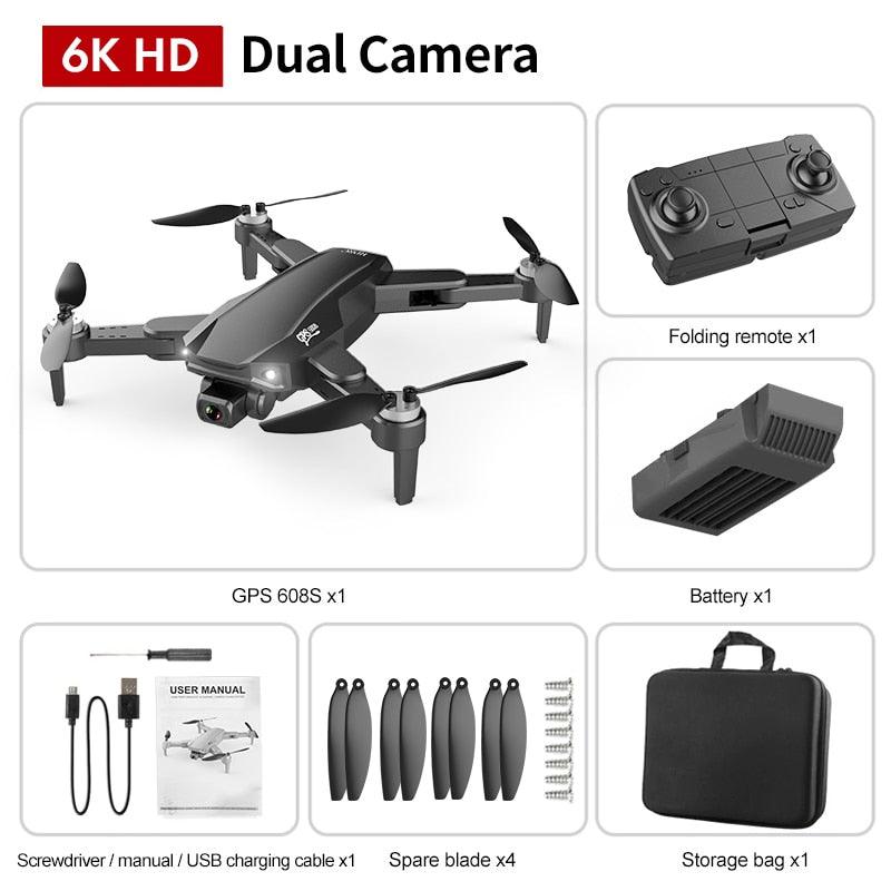 S608 Pro GPS Drone - 6K HD Dual HD Camera RC Distance 3KM WIFI FPV Brushless Motor RC Foldable Quadcopter Toy Professional Aerial Camera Drone Professional Camera Drone 16 S608 Pro GPS Drone - 6K HD Dual HD Camera RC Distance 3KM WIFI FPV Brushless Motor RC Foldable Quadcopter Toy Professional Aerial Camera Drone Professional Camera Drone — изображение 16