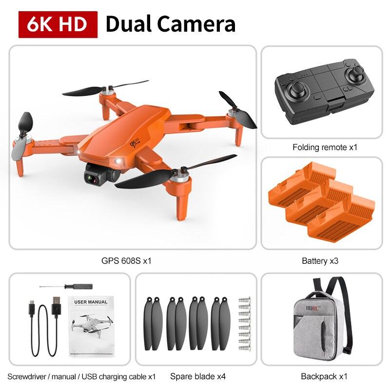 S608 Pro GPS Drone - 6K HD Dual HD Camera RC Distance 3KM WIFI FPV Brushless Motor RC Foldable Quadcopter Toy Professional Aerial Camera Drone Professional Camera Drone 14 S608 Pro GPS Drone - 6K HD Dual HD Camera RC Distance 3KM WIFI FPV Brushless Motor RC Foldable Quadcopter Toy Professional Aerial Camera Drone Professional Camera Drone — изображение 14