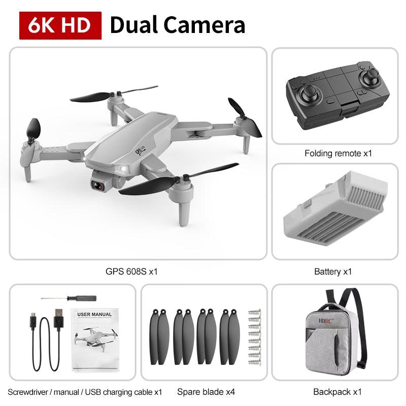 S608 Pro GPS Drone - 6K HD Dual HD Camera RC Distance 3KM WIFI FPV Brushless Motor RC Foldable Quadcopter Toy Professional Aerial Camera Drone Professional Camera Drone 11 S608 Pro GPS Drone - 6K HD Dual HD Camera RC Distance 3KM WIFI FPV Brushless Motor RC Foldable Quadcopter Toy Professional Aerial Camera Drone Professional Camera Drone — изображение 11