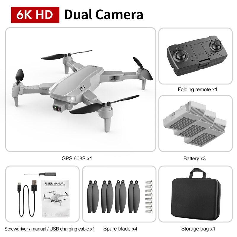 S608 Pro GPS Drone - 6K HD Dual HD Camera RC Distance 3KM WIFI FPV Brushless Motor RC Foldable Quadcopter Toy Professional Aerial Camera Drone Professional Camera Drone 8 S608 Pro GPS Drone - 6K HD Dual HD Camera RC Distance 3KM WIFI FPV Brushless Motor RC Foldable Quadcopter Toy Professional Aerial Camera Drone Professional Camera Drone — изображение 8