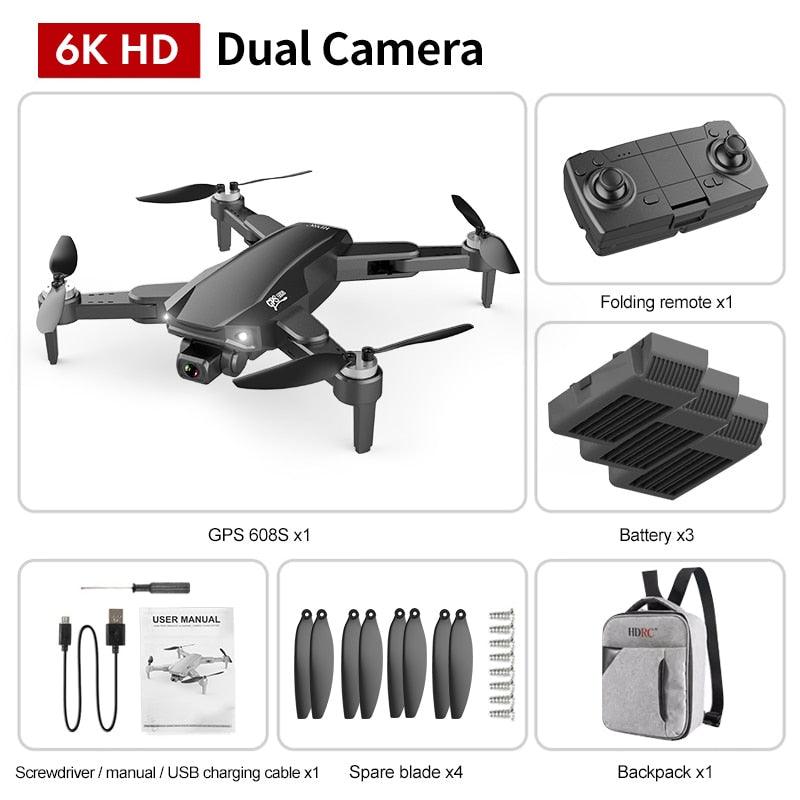 S608 Pro GPS Drone - 6K HD Dual HD Camera RC Distance 3KM WIFI FPV Brushless Motor RC Foldable Quadcopter Toy Professional Aerial Camera Drone Professional Camera Drone 7 S608 Pro GPS Drone - 6K HD Dual HD Camera RC Distance 3KM WIFI FPV Brushless Motor RC Foldable Quadcopter Toy Professional Aerial Camera Drone Professional Camera Drone — изображение 7