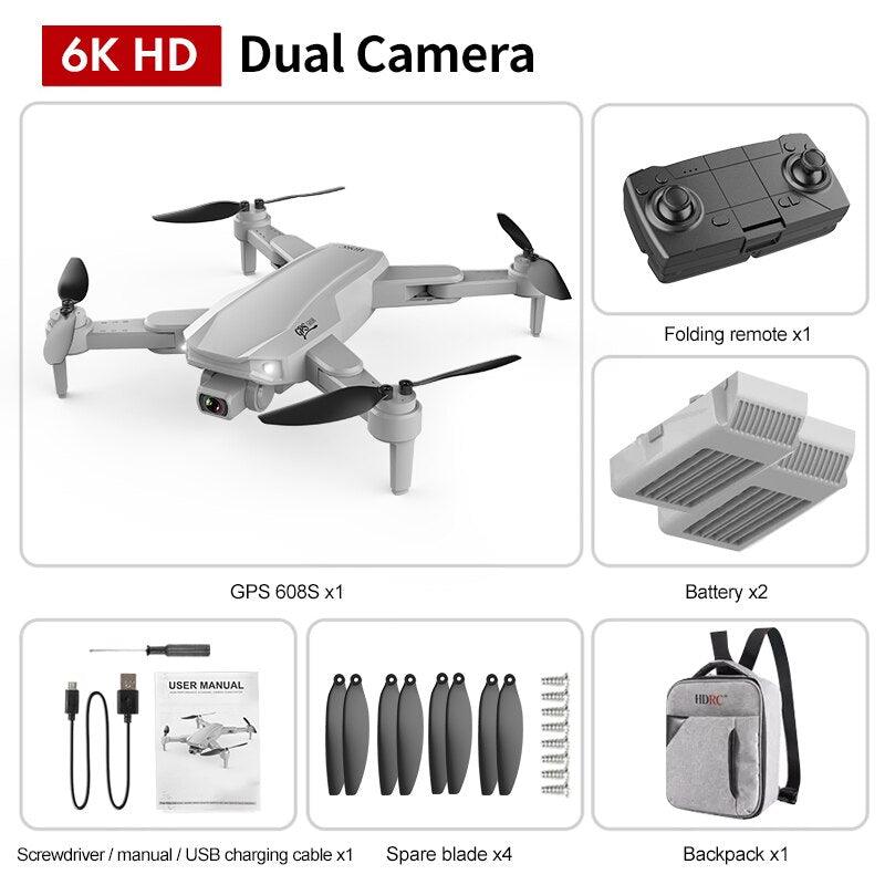 S608 Pro GPS Drone - 6K HD Dual HD Camera RC Distance 3KM WIFI FPV Brushless Motor RC Foldable Quadcopter Toy Professional Aerial Camera Drone Professional Camera Drone 6 S608 Pro GPS Drone - 6K HD Dual HD Camera RC Distance 3KM WIFI FPV Brushless Motor RC Foldable Quadcopter Toy Professional Aerial Camera Drone Professional Camera Drone — изображение 6