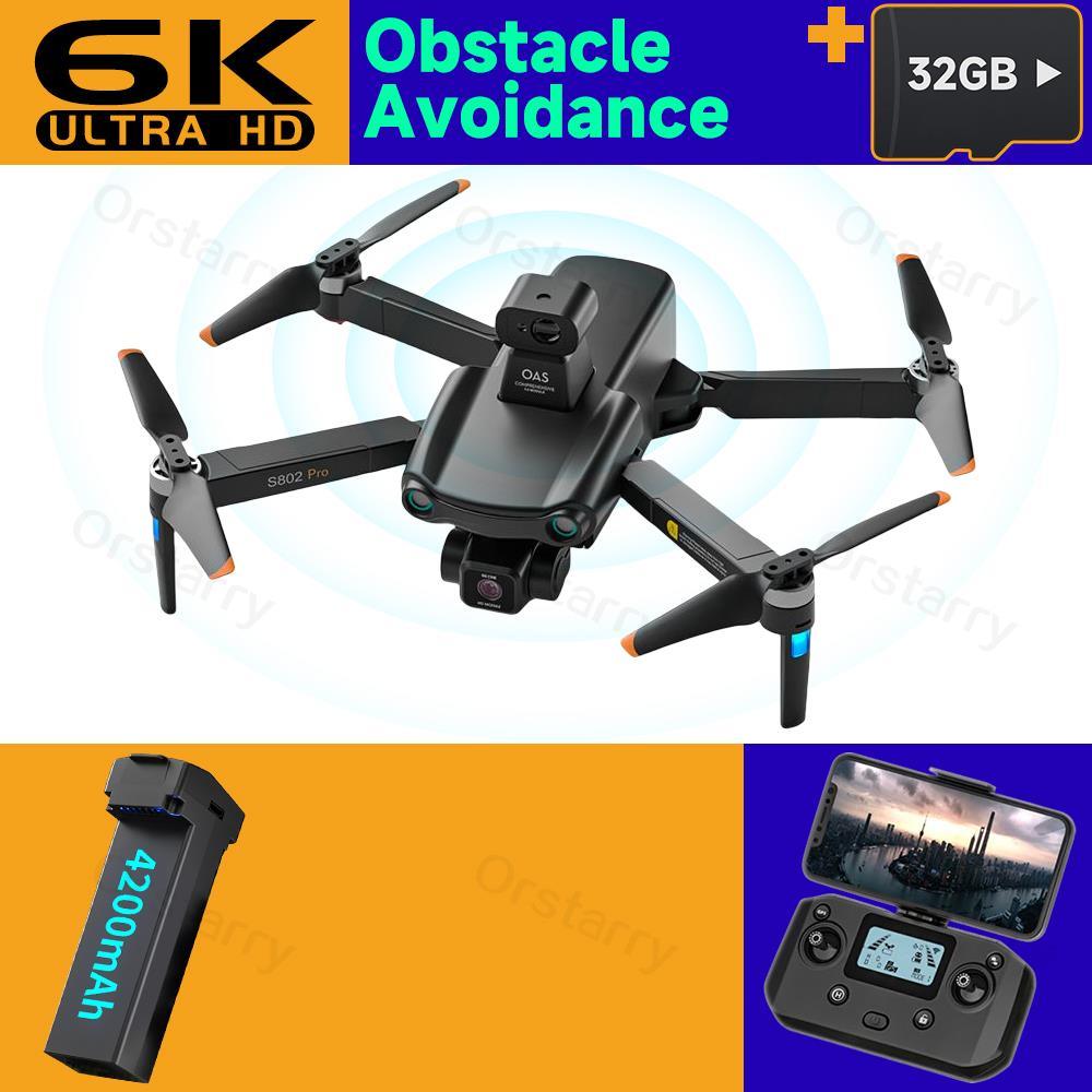 S802 / S802 Pro Drone - 4K HD Professional HD Camera Laser Obstacle Avoidance 3-Axis Gimbal 5G WiFi EIS FPV Dron RC Quadcopter Professional Camera Drone 15 S802 / S802 Pro Drone - 4K HD Professional HD Camera Laser Obstacle Avoidance 3-Axis Gimbal 5G WiFi EIS FPV Dron RC Quadcopter Professional Camera Drone - صورة S802 / S802 Pro Drone - 4K HD Professional HD Camera Laser Obstacle Avoidance 3-Axis Gimbal 5G WiFi EIS FPV Dron RC Quadcopter Professional Camera Drone - صورة 15