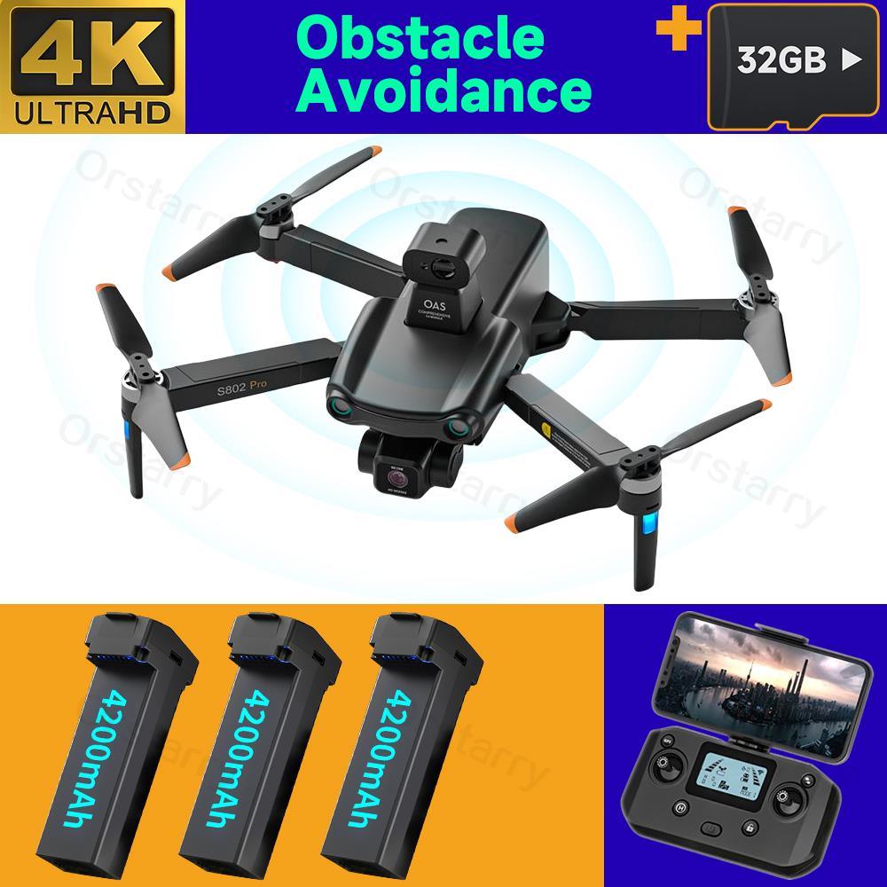 S802 / S802 Pro Drone - 4K HD Professional HD Camera Laser Obstacle Avoidance 3-Axis Gimbal 5G WiFi EIS FPV Dron RC Quadcopter Professional Camera Drone 14 S802 / S802 Pro Drone - 4K HD Professional HD Camera Laser Obstacle Avoidance 3-Axis Gimbal 5G WiFi EIS FPV Dron RC Quadcopter Professional Camera Drone - صورة S802 / S802 Pro Drone - 4K HD Professional HD Camera Laser Obstacle Avoidance 3-Axis Gimbal 5G WiFi EIS FPV Dron RC Quadcopter Professional Camera Drone - صورة 14