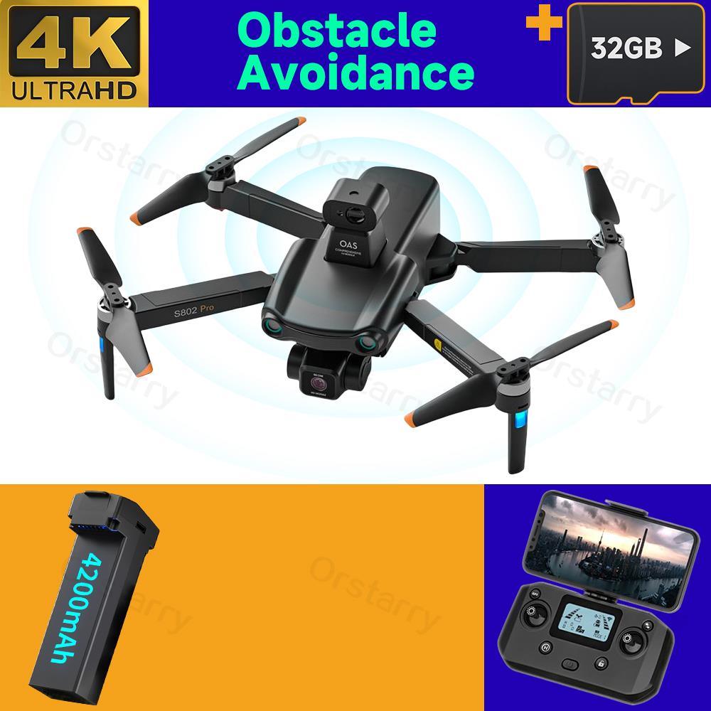 S802 / S802 Pro Drone - 4K HD Professional HD Camera Laser Obstacle Avoidance 3-Axis Gimbal 5G WiFi EIS FPV Dron RC Quadcopter Professional Camera Drone 9 S802 / S802 Pro Drone - 4K HD Professional HD Camera Laser Obstacle Avoidance 3-Axis Gimbal 5G WiFi EIS FPV Dron RC Quadcopter Professional Camera Drone - صورة S802 / S802 Pro Drone - 4K HD Professional HD Camera Laser Obstacle Avoidance 3-Axis Gimbal 5G WiFi EIS FPV Dron RC Quadcopter Professional Camera Drone - صورة 9