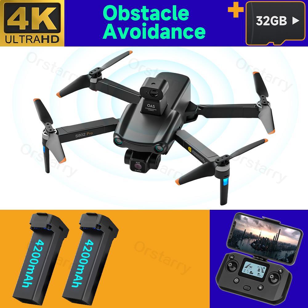 S802 / S802 Pro Drone - 4K HD Professional HD Camera Laser Obstacle Avoidance 3-Axis Gimbal 5G WiFi EIS FPV Dron RC Quadcopter Professional Camera Drone 8 S802 / S802 Pro Drone - 4K HD Professional HD Camera Laser Obstacle Avoidance 3-Axis Gimbal 5G WiFi EIS FPV Dron RC Quadcopter Professional Camera Drone - صورة S802 / S802 Pro Drone - 4K HD Professional HD Camera Laser Obstacle Avoidance 3-Axis Gimbal 5G WiFi EIS FPV Dron RC Quadcopter Professional Camera Drone - صورة 8